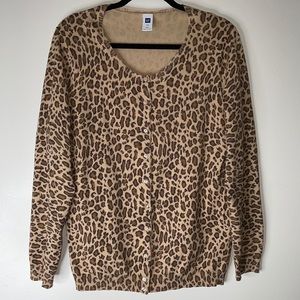 GAP Leopard Cardigan